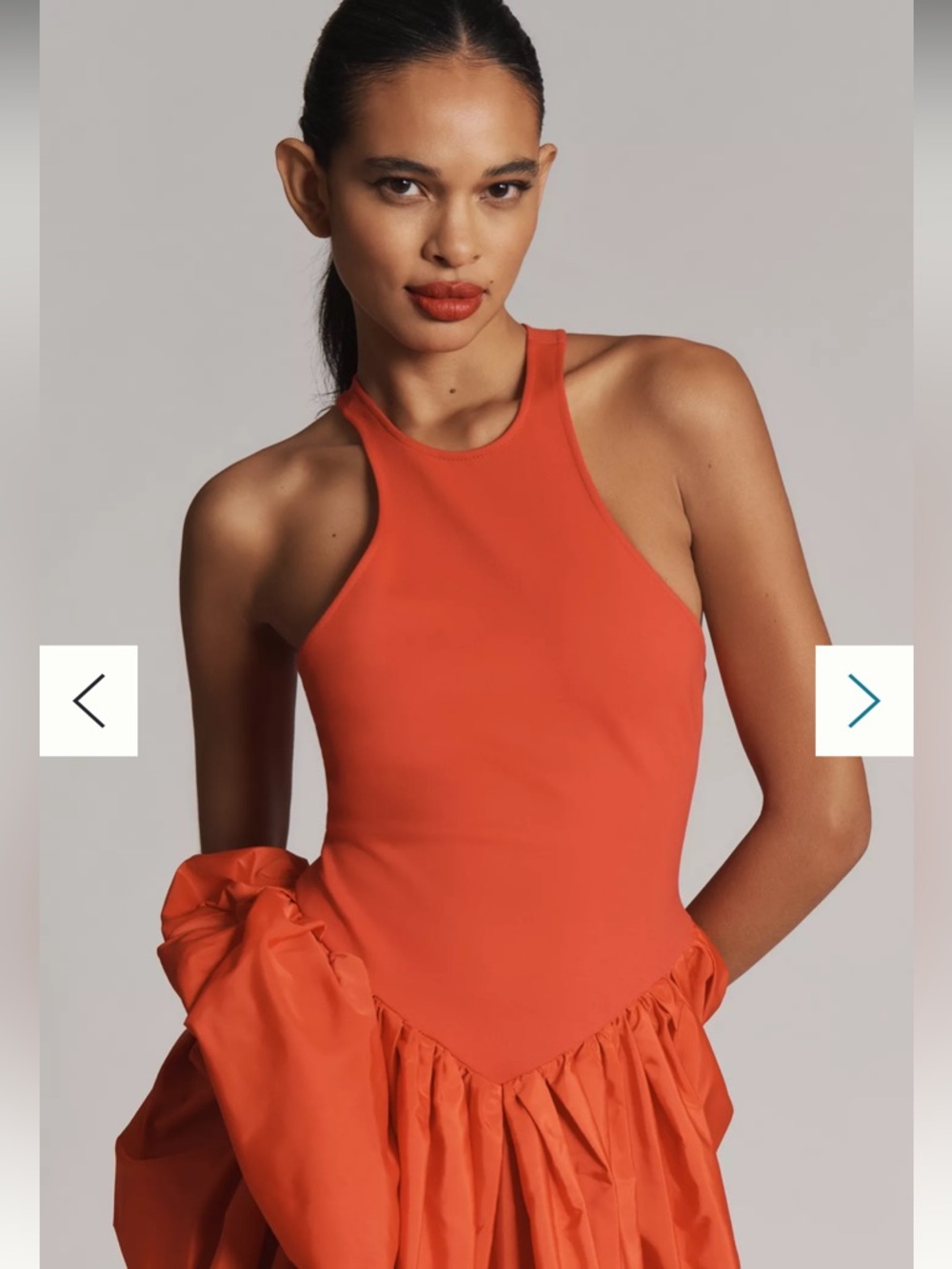 NWT - Maeve Sleeveless Crew-Neck Drop-Waist Red Maxi Dress - Picture 11 of 12
